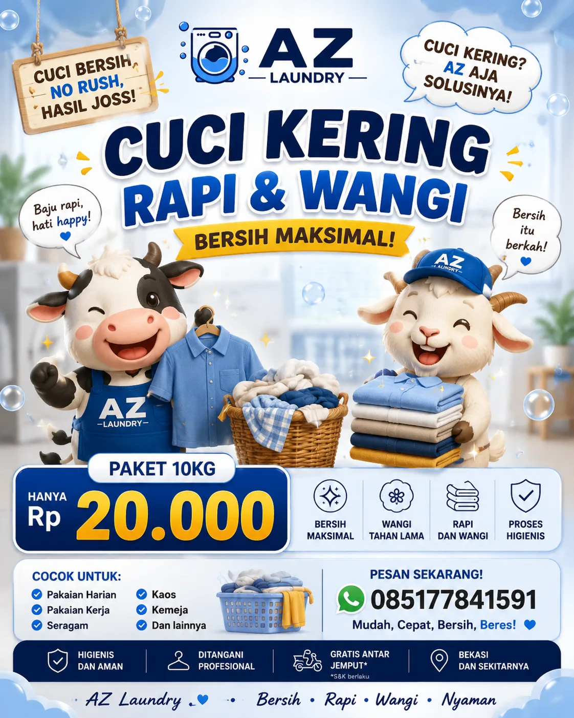 Cuci Kering Rapi & Wangi